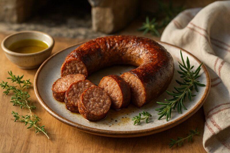 découvrez notre recette simple et savoureuse de figatelli au four pour réussir ce plat traditionnel corse à la maison.