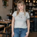 célibataire heureuse dans un café – confiance et autonomie affective en séduction